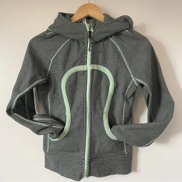 RARE Lululemon Scuba Hoodie Double Diamond Fresh Teal - Picture 3 of 10